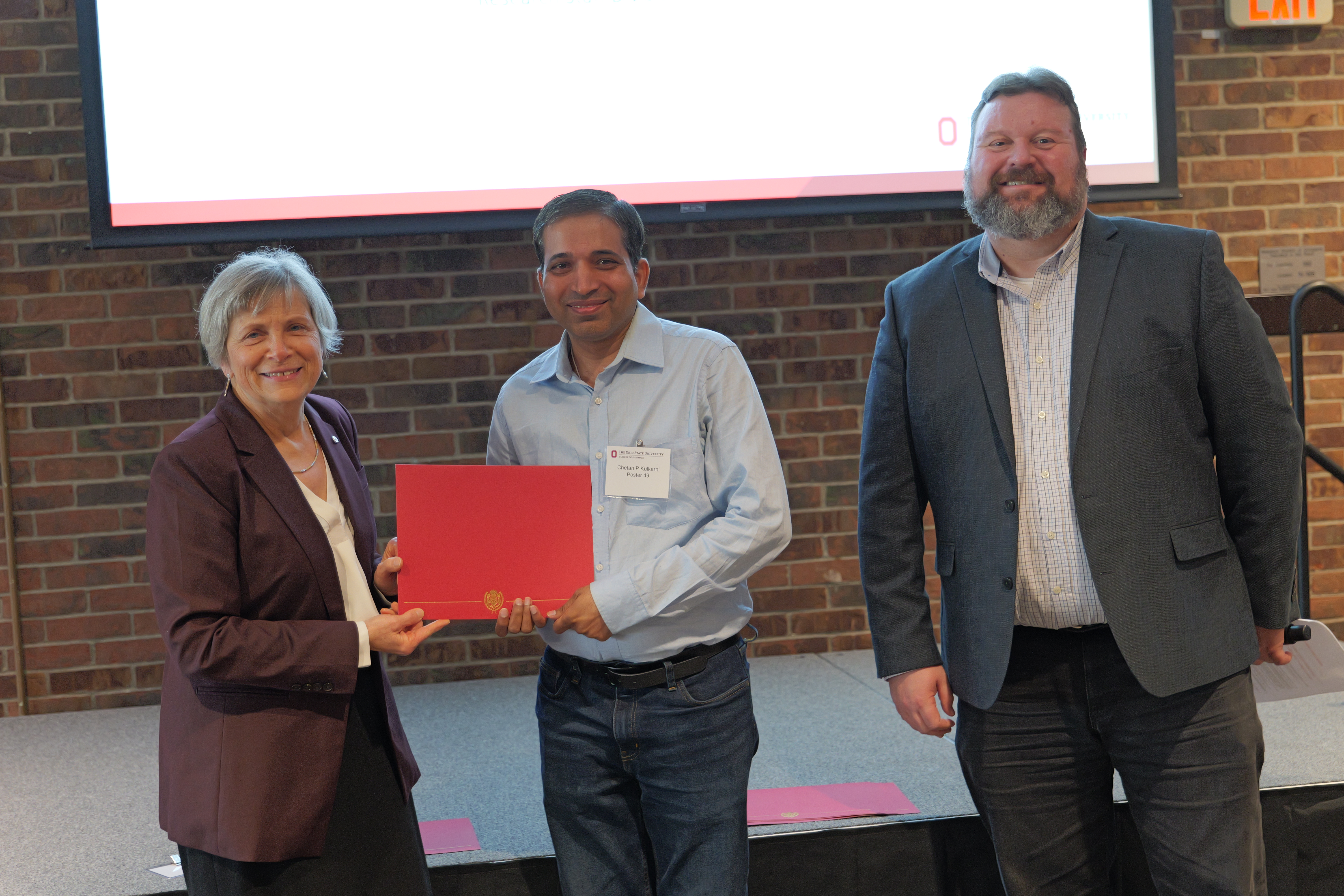 Chetan with his certificate 