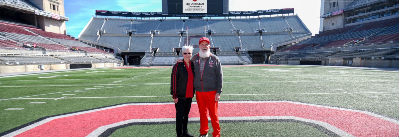 two people at the half line of the Shoe