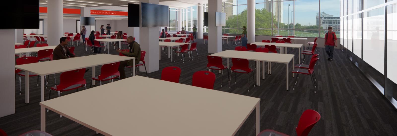 3D-rendered image of one of the proposed Riffe student classrooms