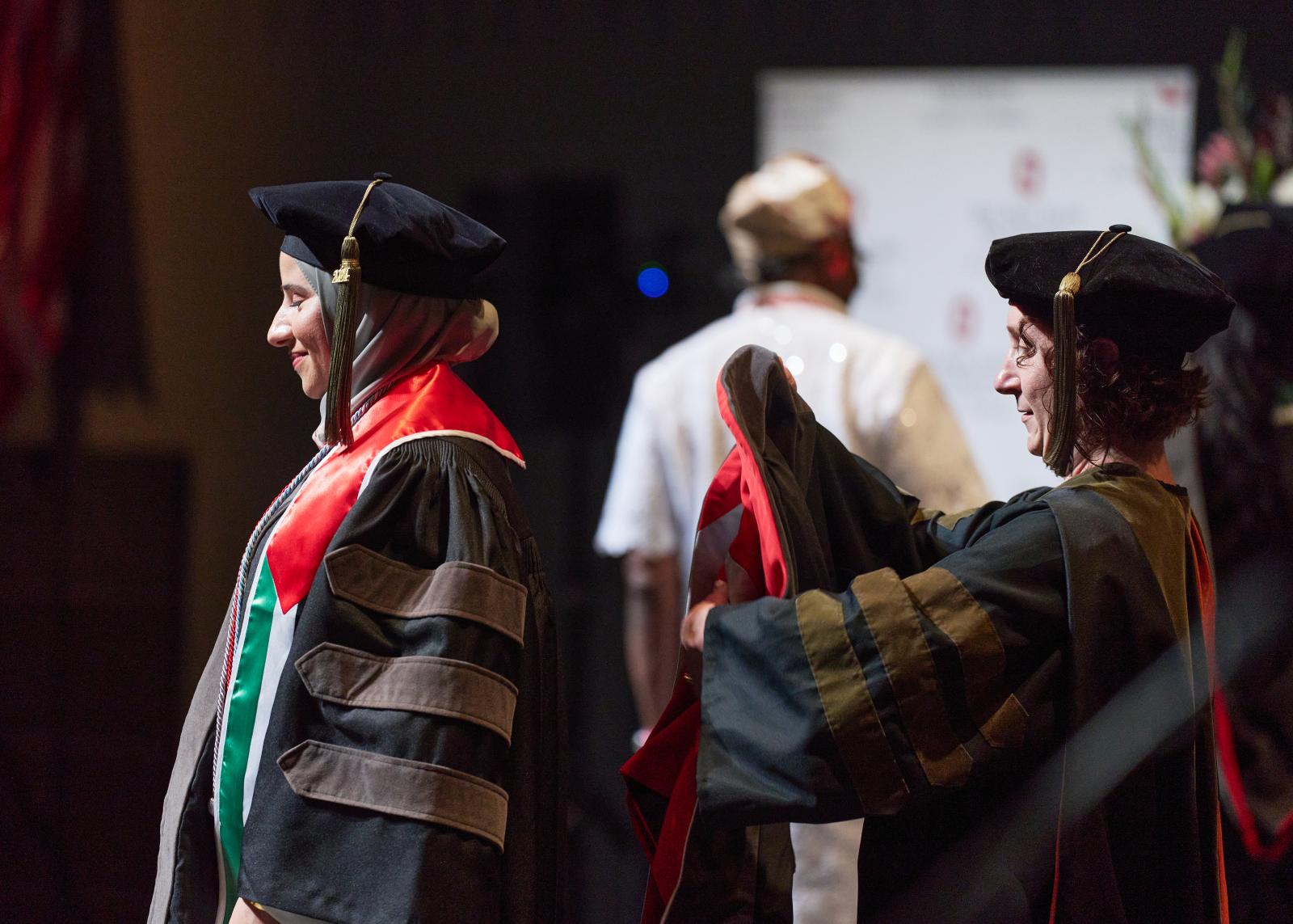 Dr. Alhaj at the 2024 Hooding Ceremony