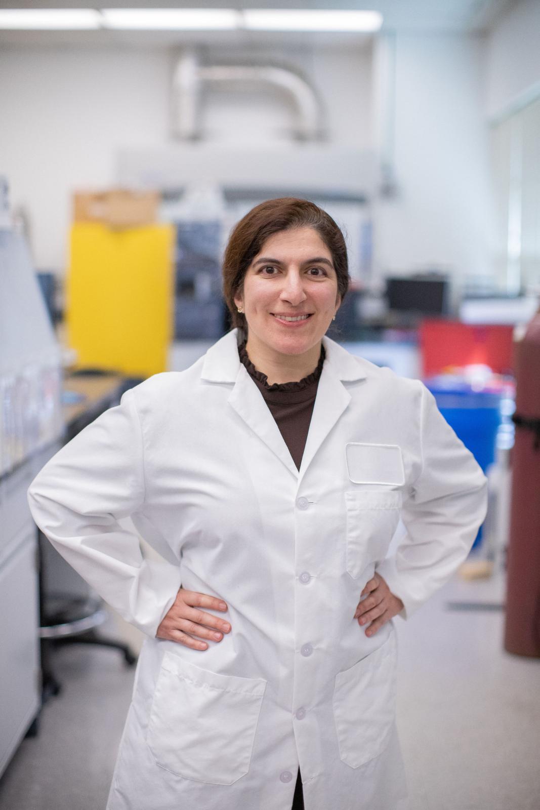 Photo of Dr. Kebriaei in a lab