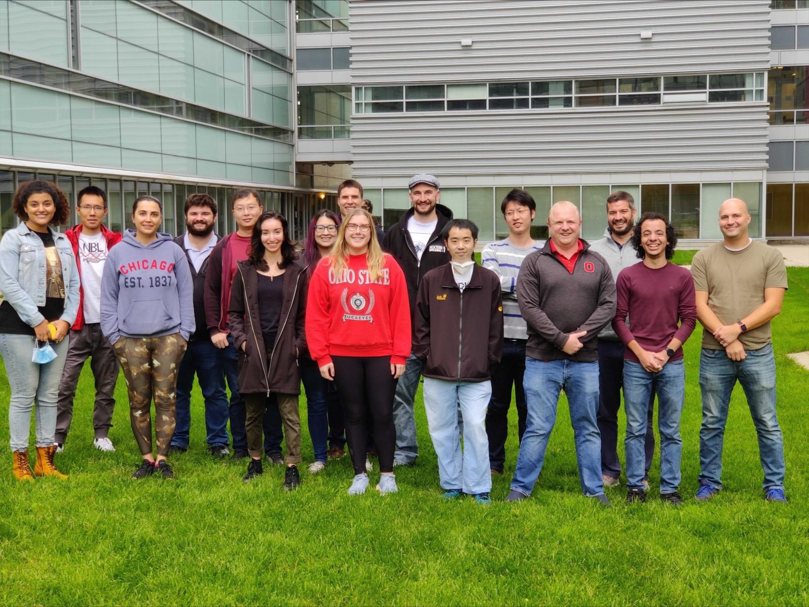 CREATES student Amani Djouadi is third, front left Lead researcher Dr. Castro is first, back right