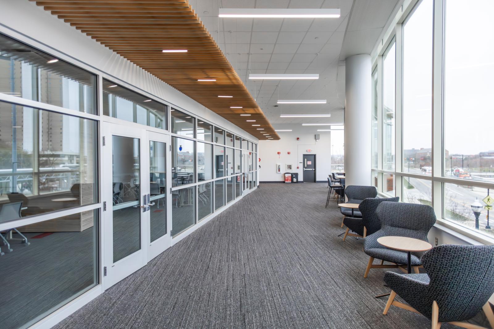 Photo of seating area in the Sagraves Buckeye Huddle