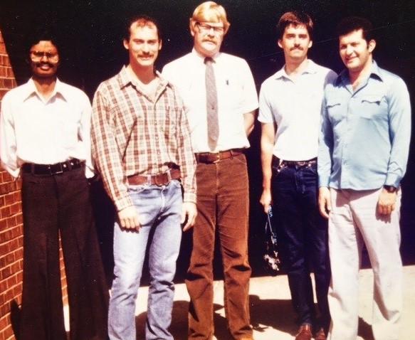 Dr. Robertson's research group in 1982