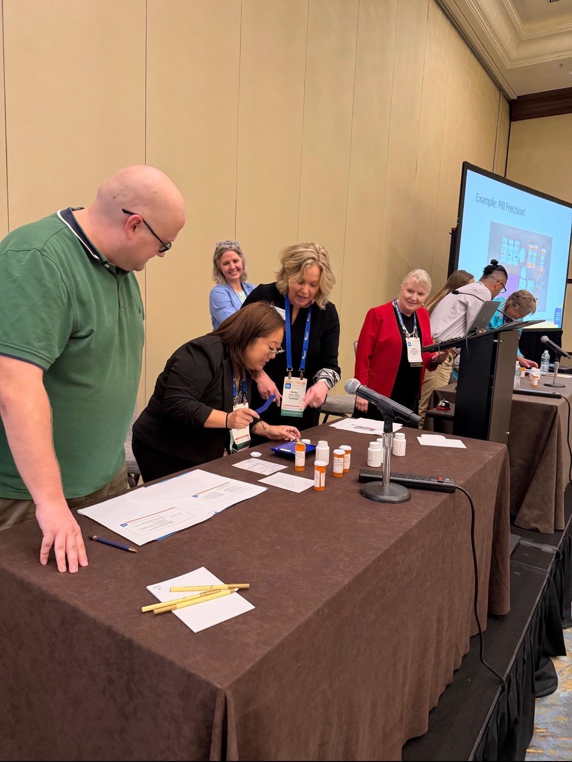 Drs. Kwiek and Kelly with their hands-on activity 