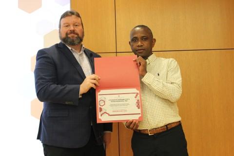 Dr. Jim Fuchs with Dr. Rakotondraibe