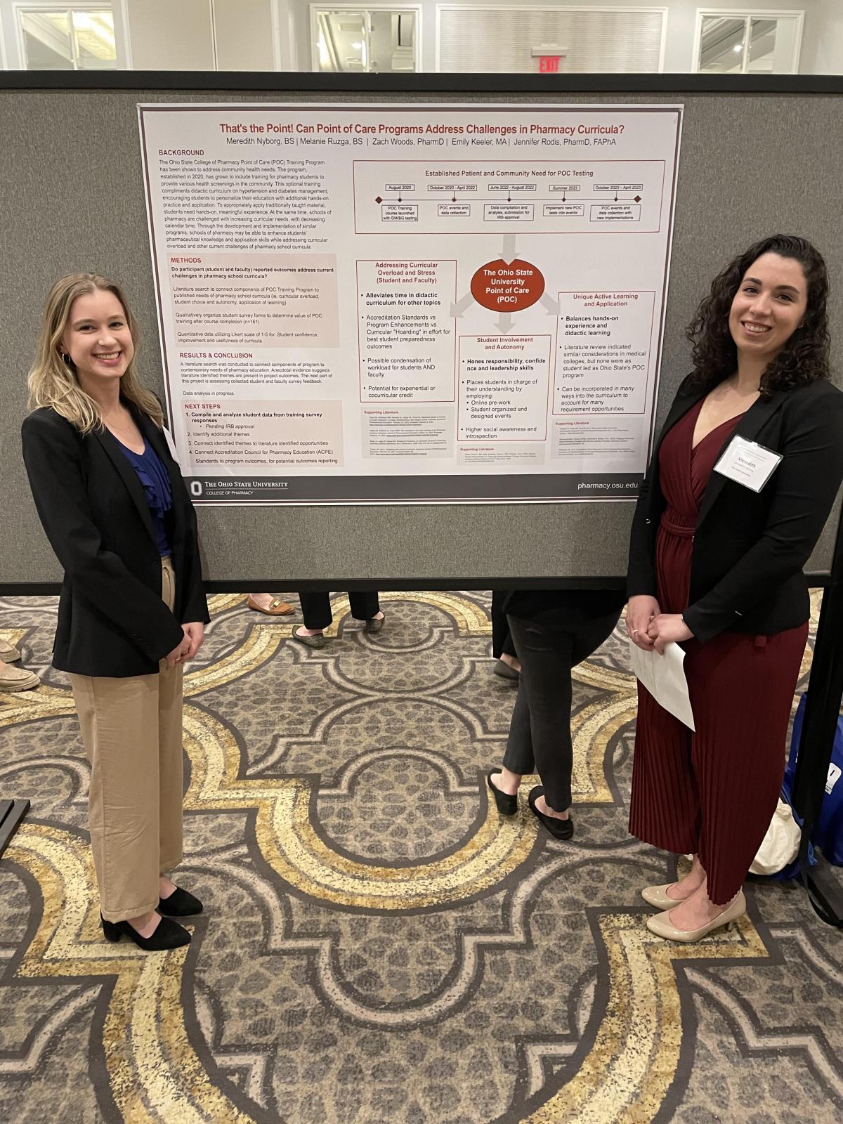Melanie Ruzga presenting her research poster