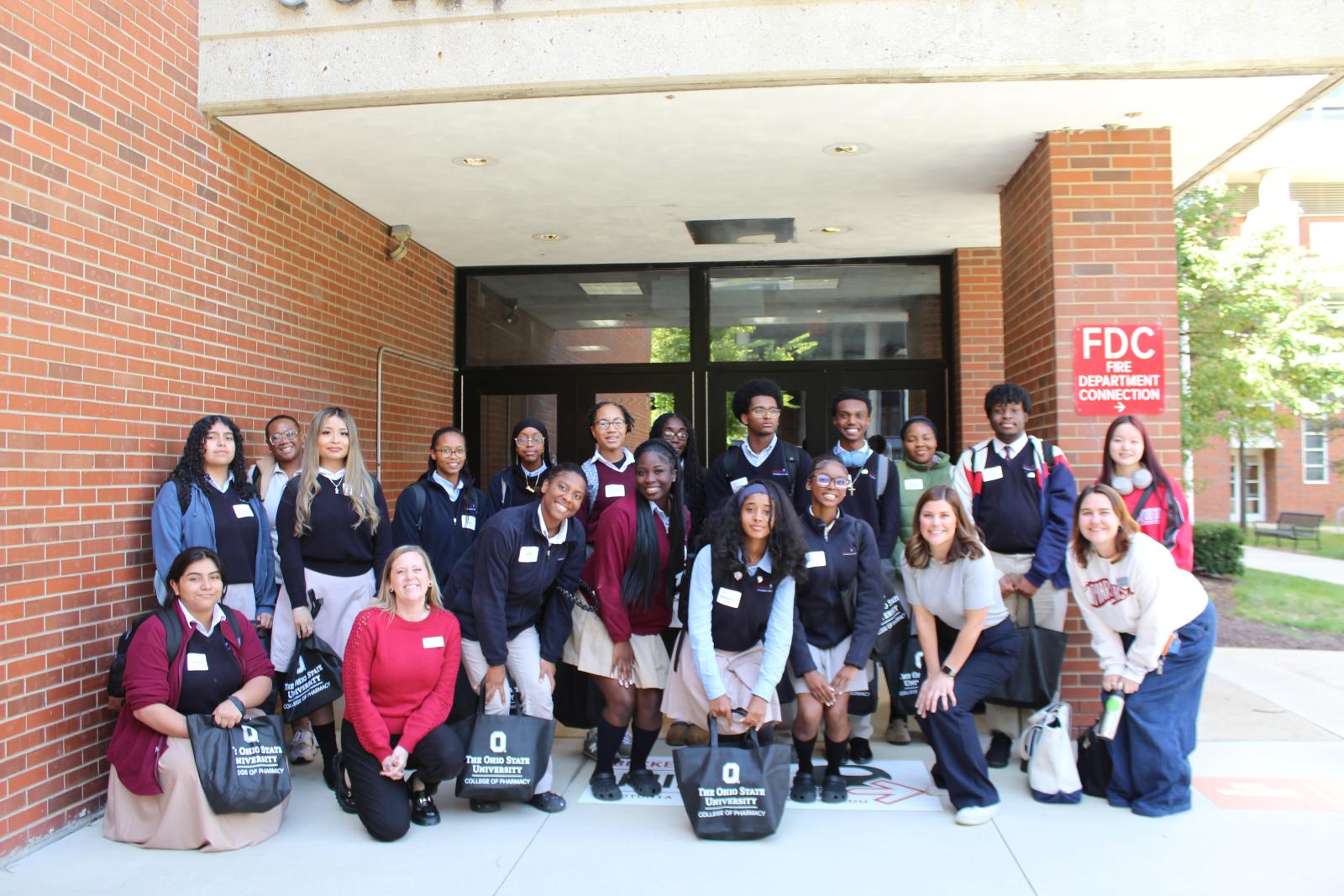 Group photo of the students from Cristo Rey High School.