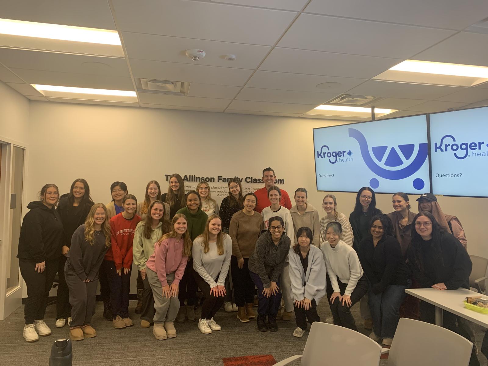 Dr. Steckman with students