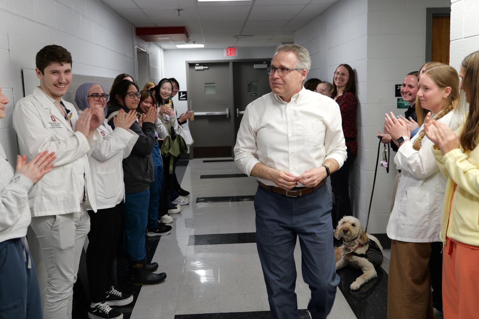 Dr. McAuley getting a standing ovation. 