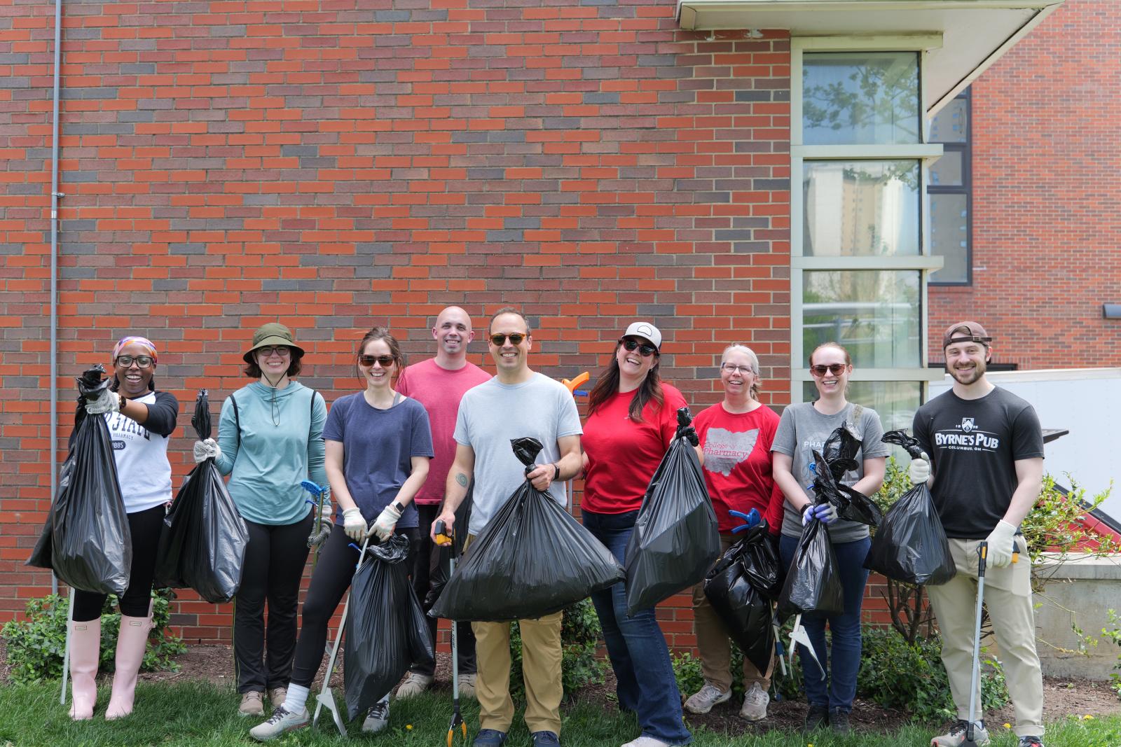 Members after cleaning trash