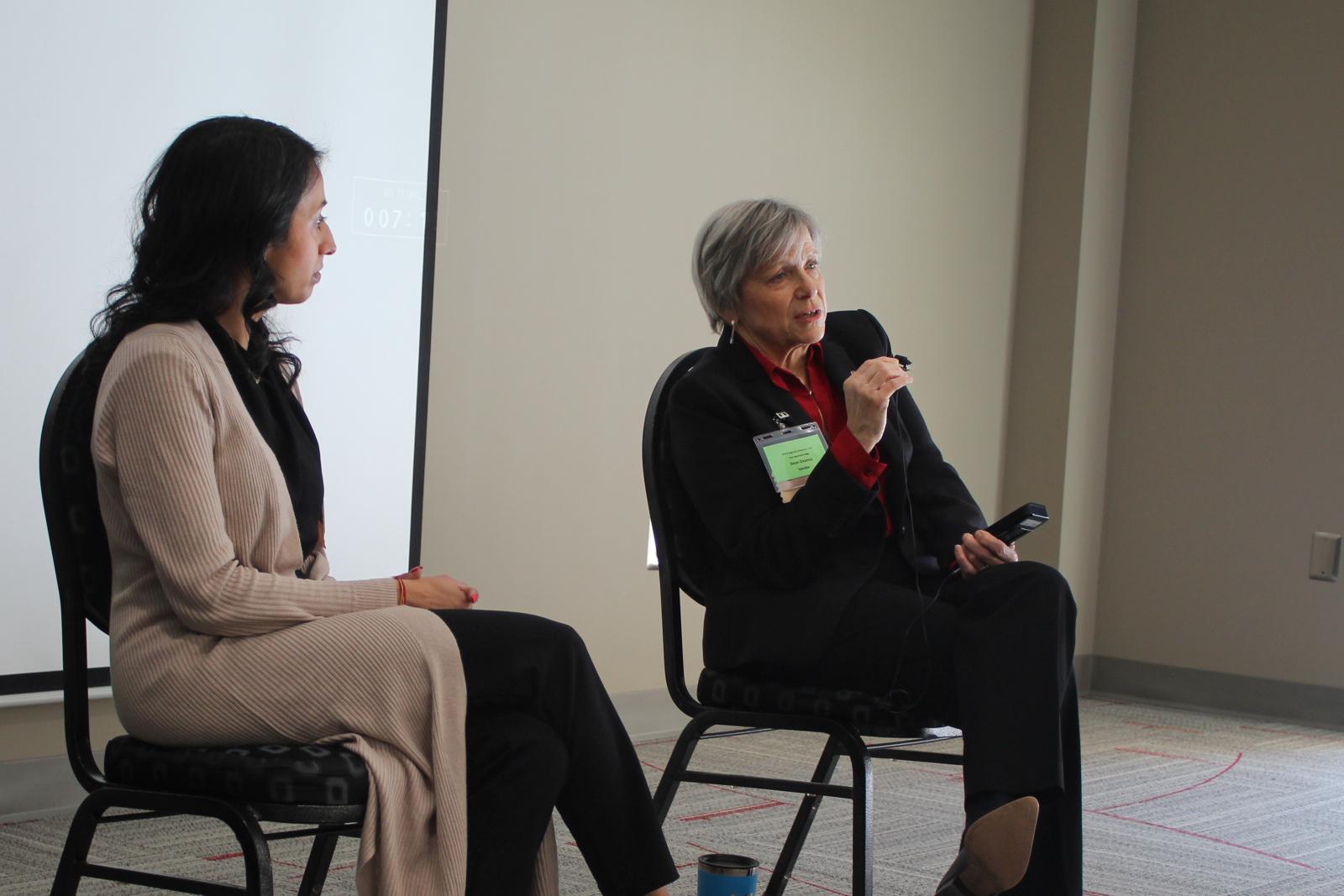 Dean Deanna Kroetz speaking at the SNPhA Regional Conference