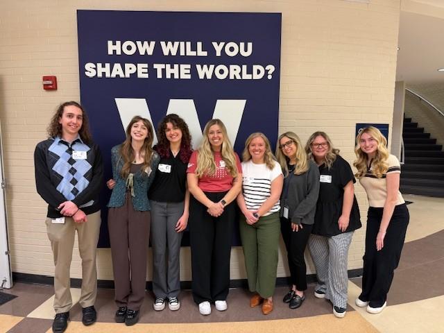 Members of the Generation Rx team, Dr. Kelsey Schmuhl and Emilee Drerup, PharmD student volunteers, and Tracy Gilbert, Wellington Middle School Guidance Counselor. 