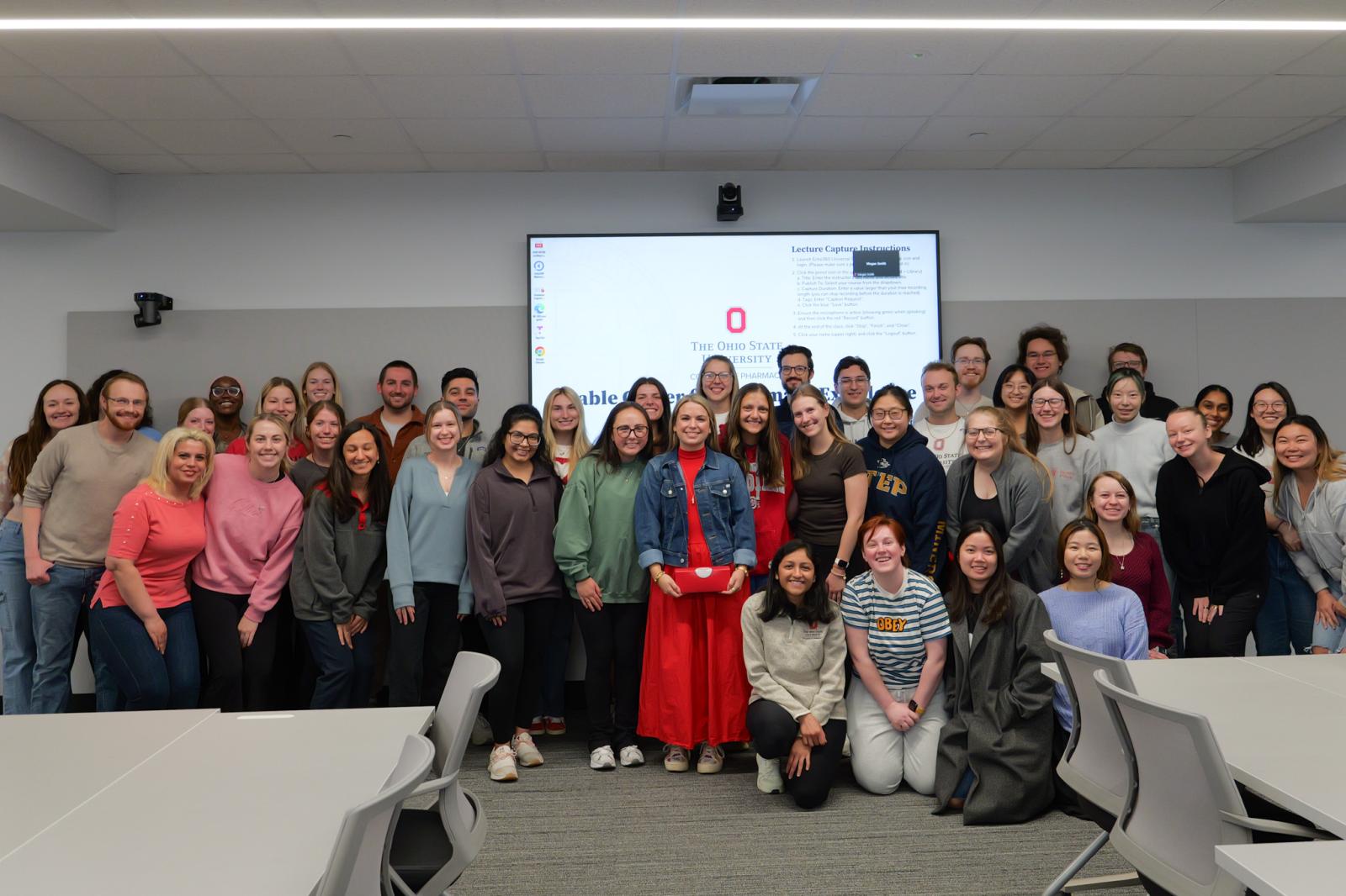 Group photo with students