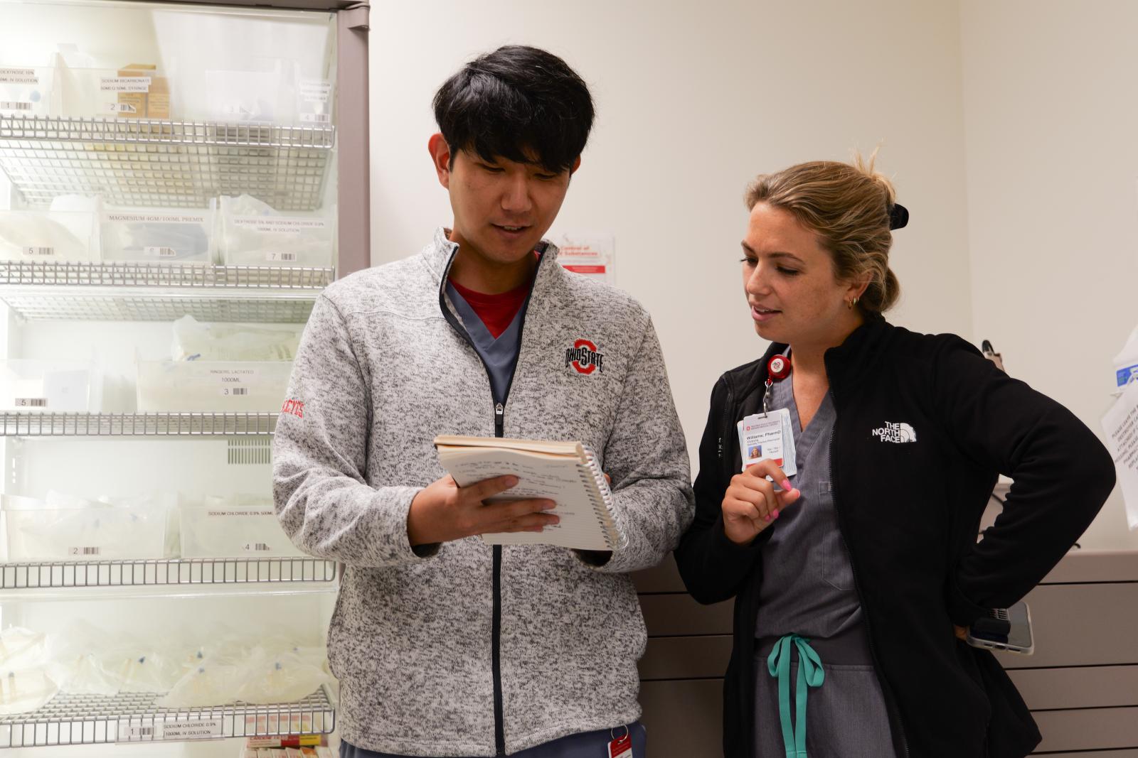 Dr. Williams and Jin Kim at their clinical rotation site