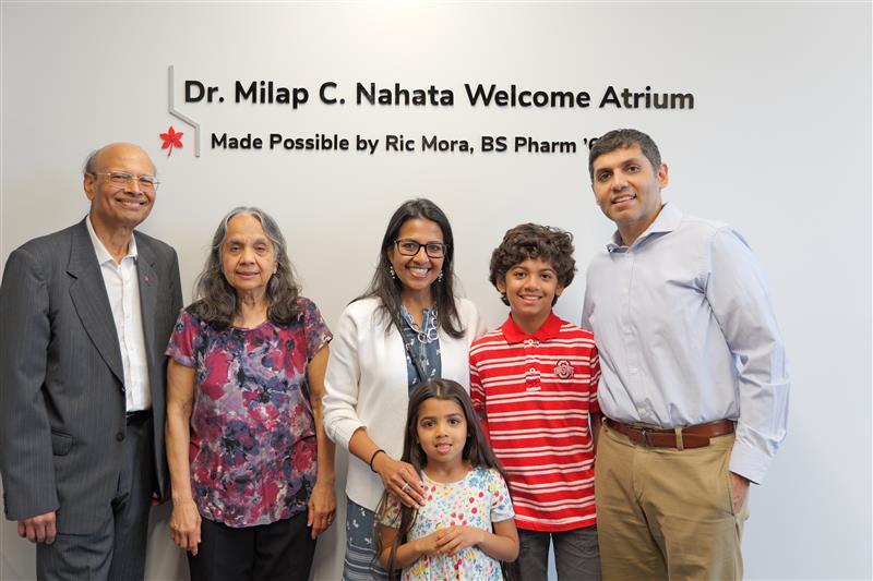 Dr. Nahata and his wife, daughter, son-in-law, and two grandchildren