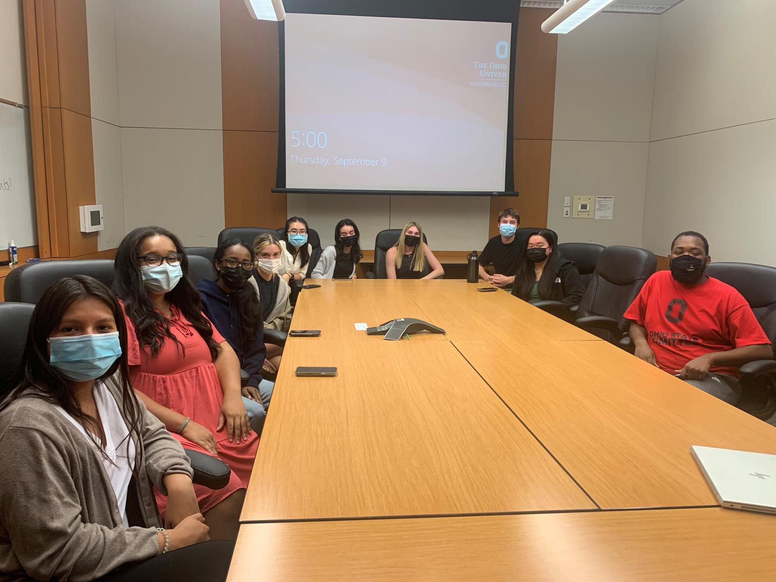 Amani Djouadi, sixth from left, with other undergraduate CREATES Fellows