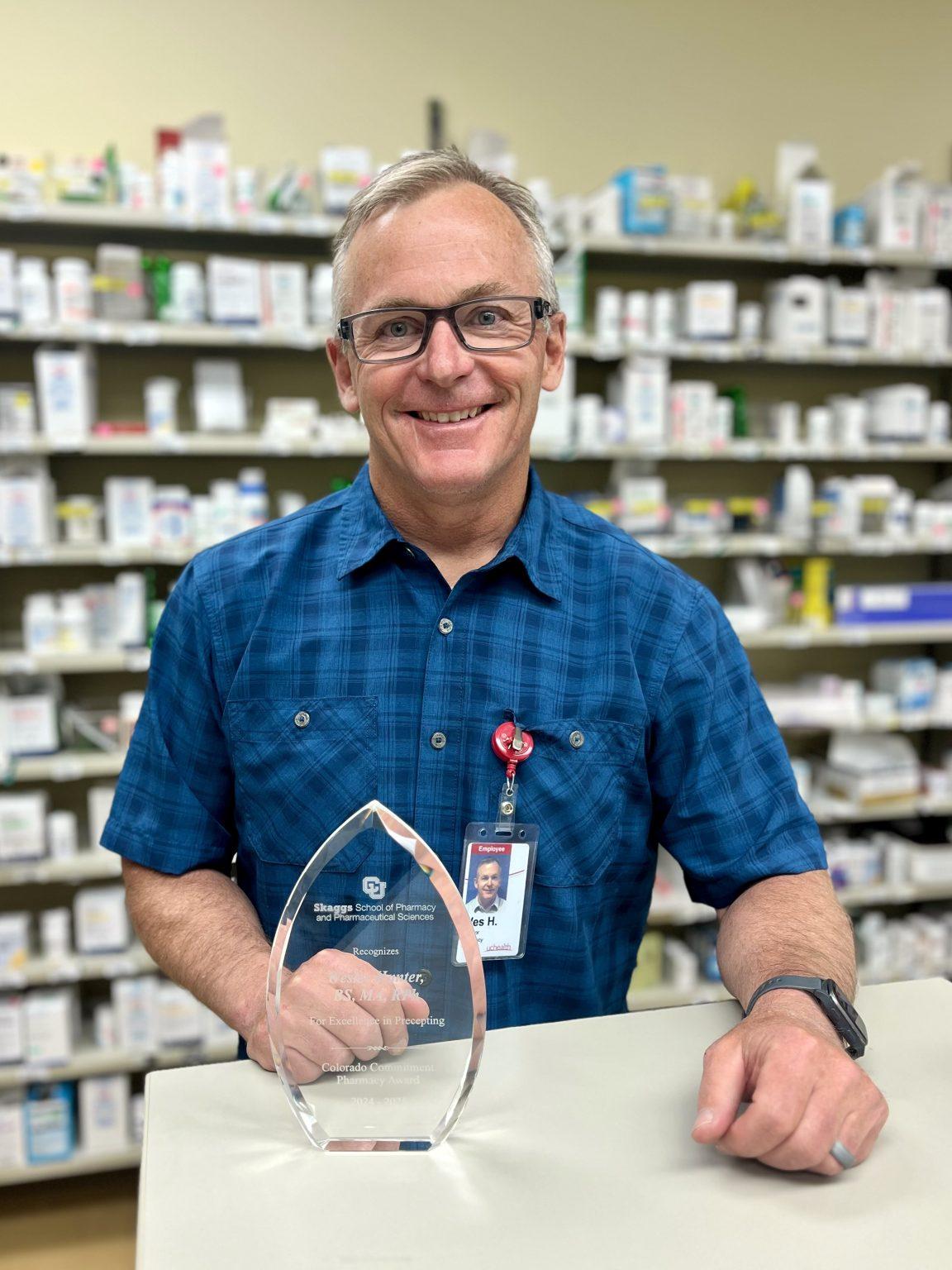 Wes Hunter with the Colorado Commitment Pharmacy Award
