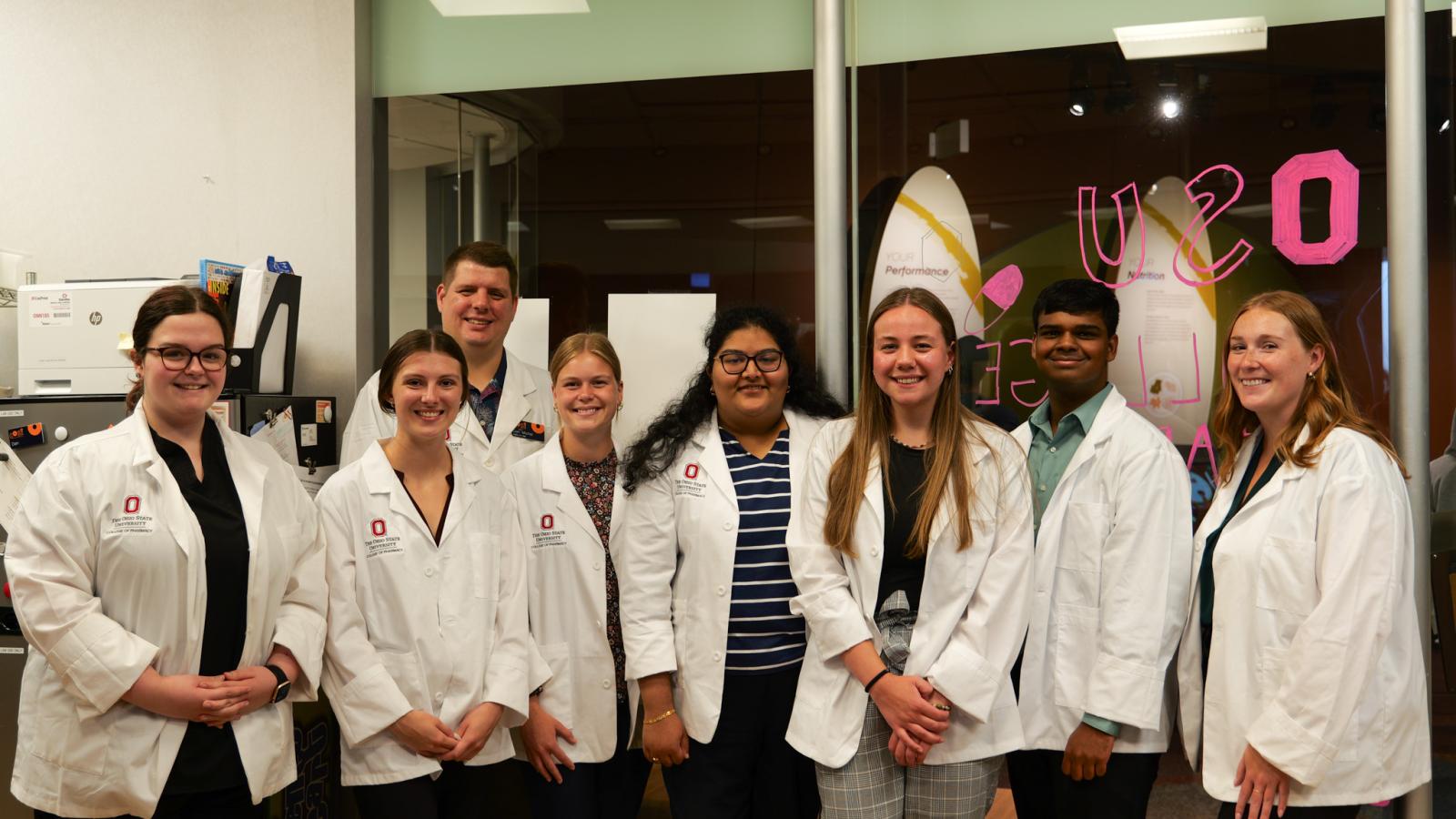 the bsps students posing in the learning lab