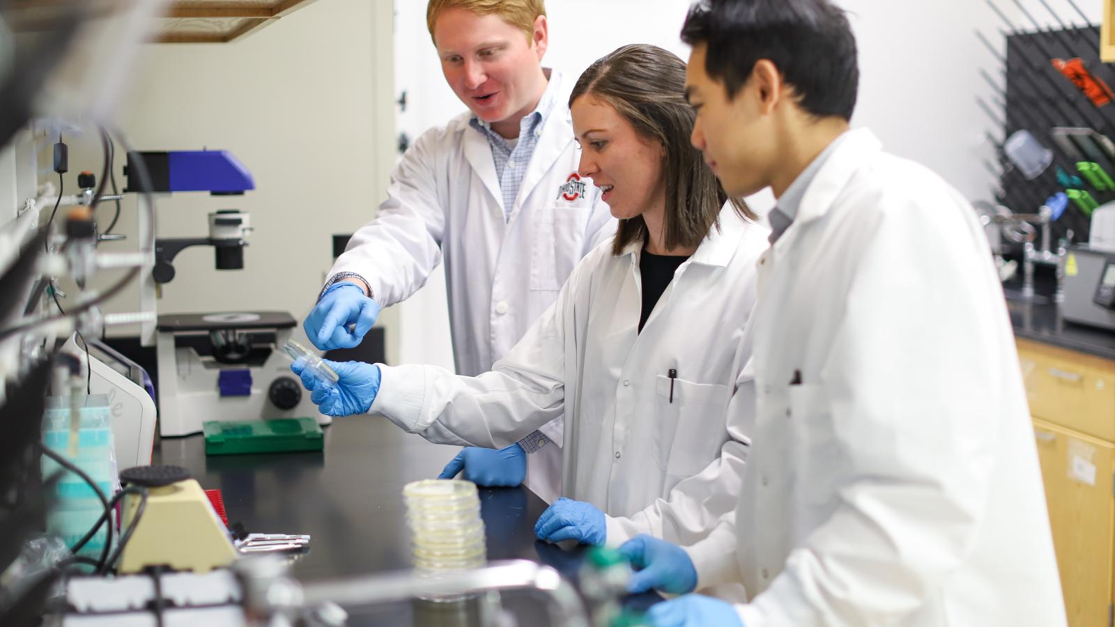 three student researchers