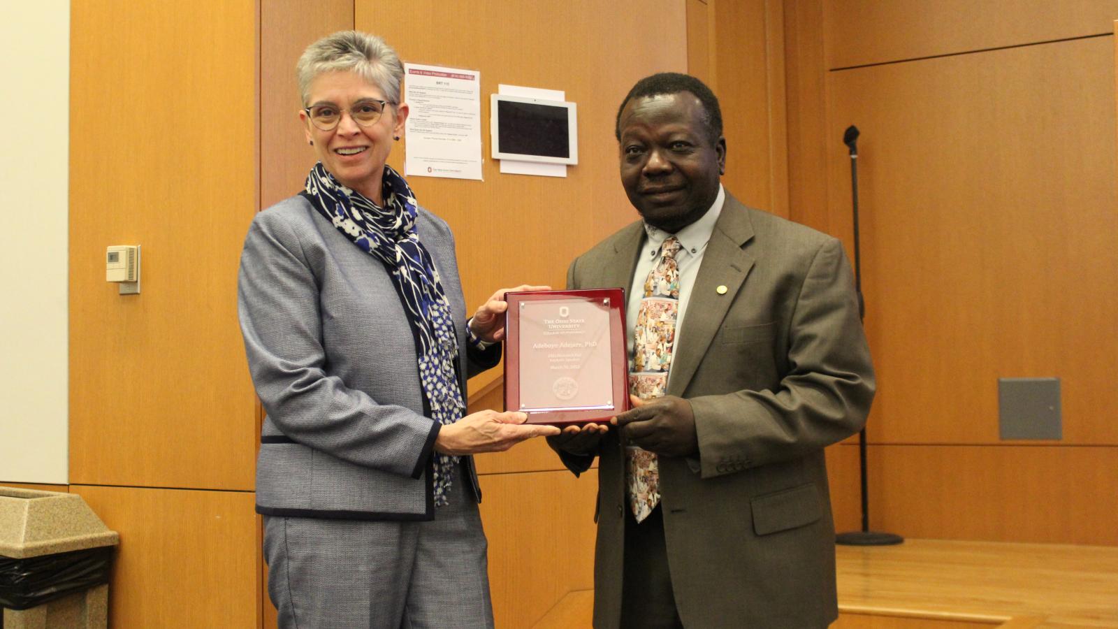 Dr. Cynthia Carnes with Dr. Adeboye Adejare