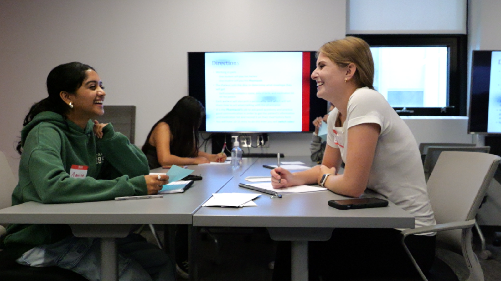 Students during the consultation simulation