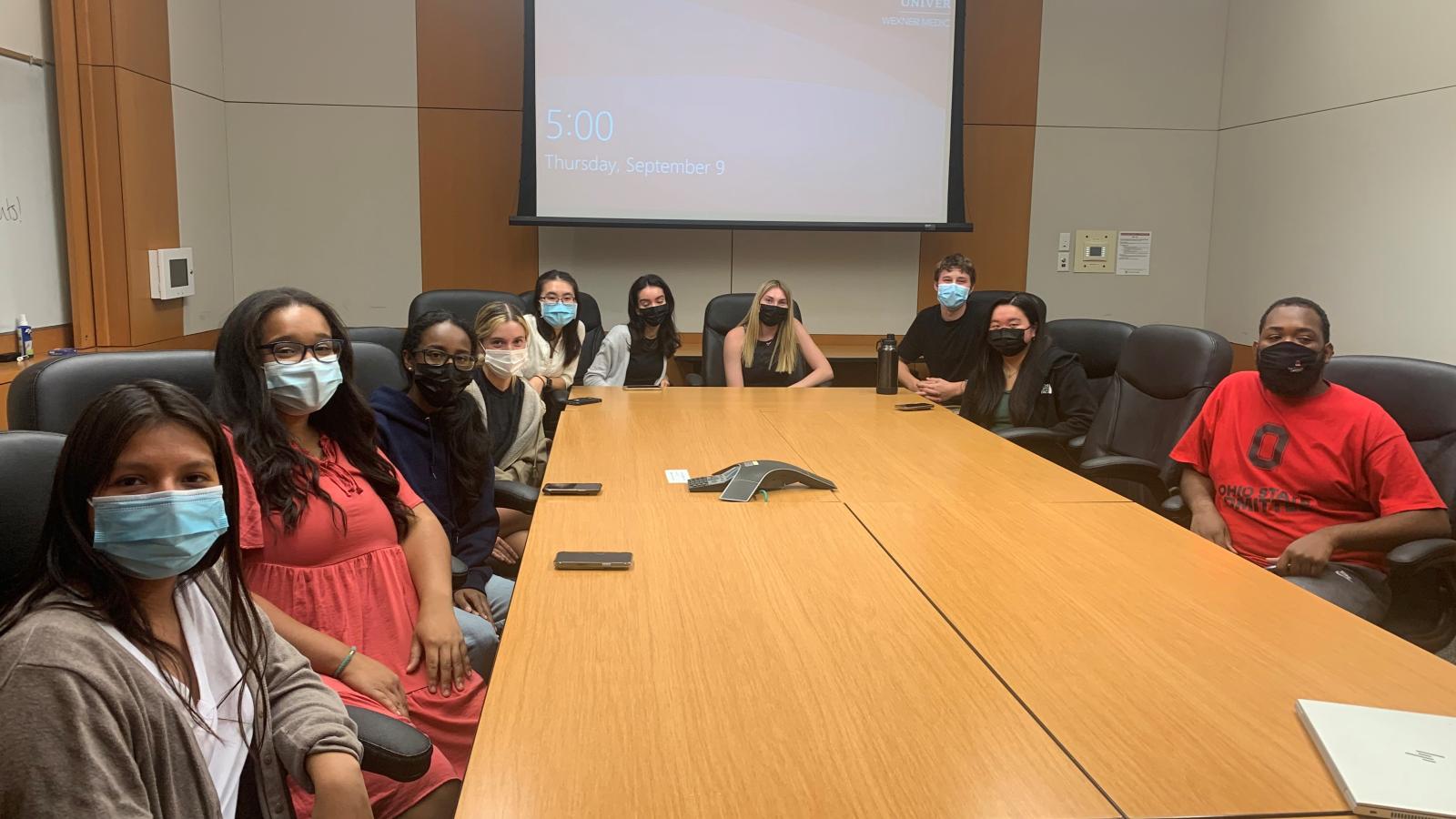 From the left - Miriam Velazquez Cruz, Kennedy Coleman, Millennium Manna, Jane Protos, Mayu Fukuda, Amani Djouadi, Mari Lynn, Tyler Frank, Alice Zhang, John Fuller