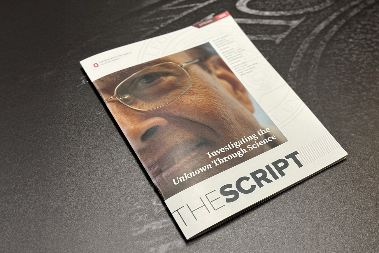 Image of a hard copy of The Script magazine