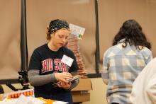 two students working in a nonprofit pharmacy
