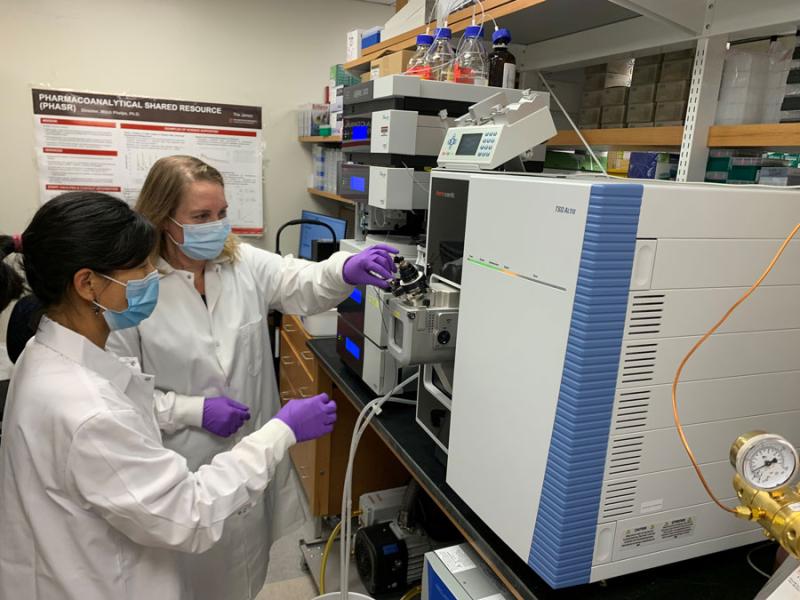 two researchers in a lab