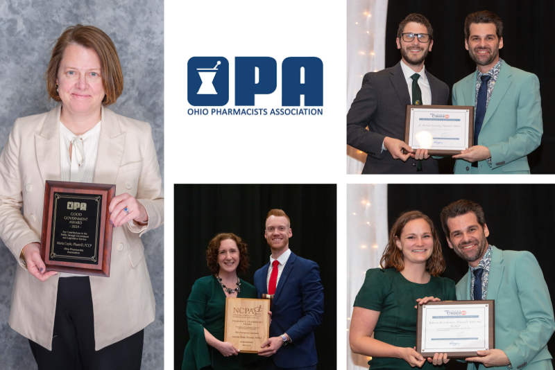 collage of award winners and OPA logo