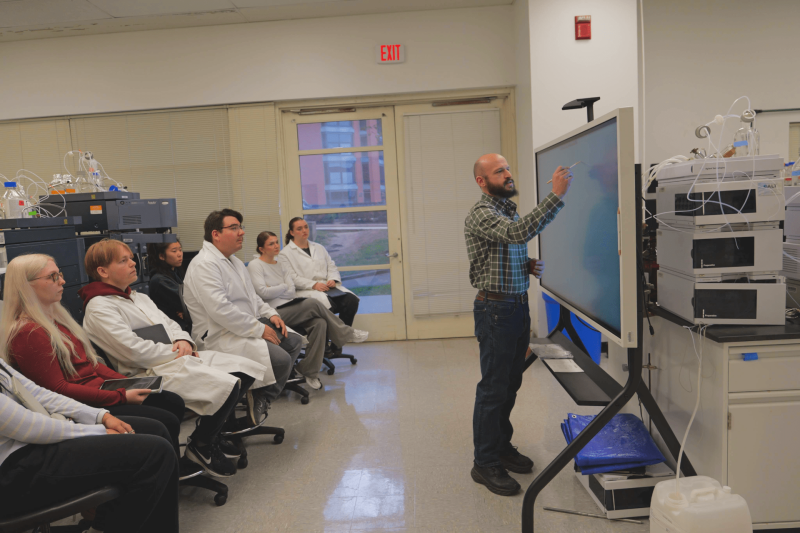 a person teaching a class