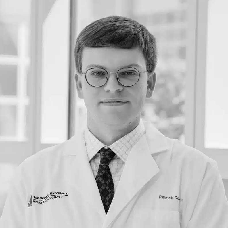 black and white headshot of a person