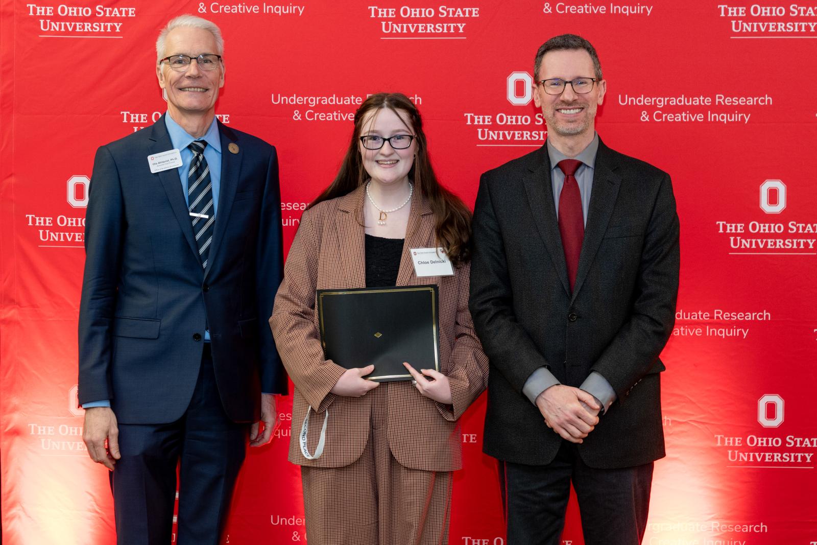 Chloe Delnicki receiving Denman award