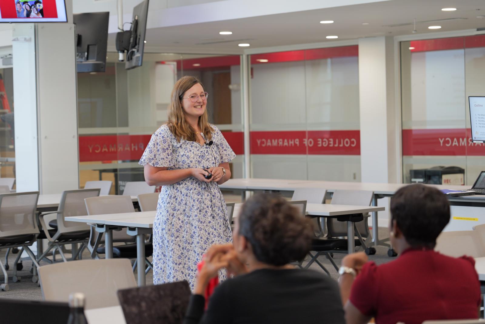 Brittney Mize speaking at EdiPhy