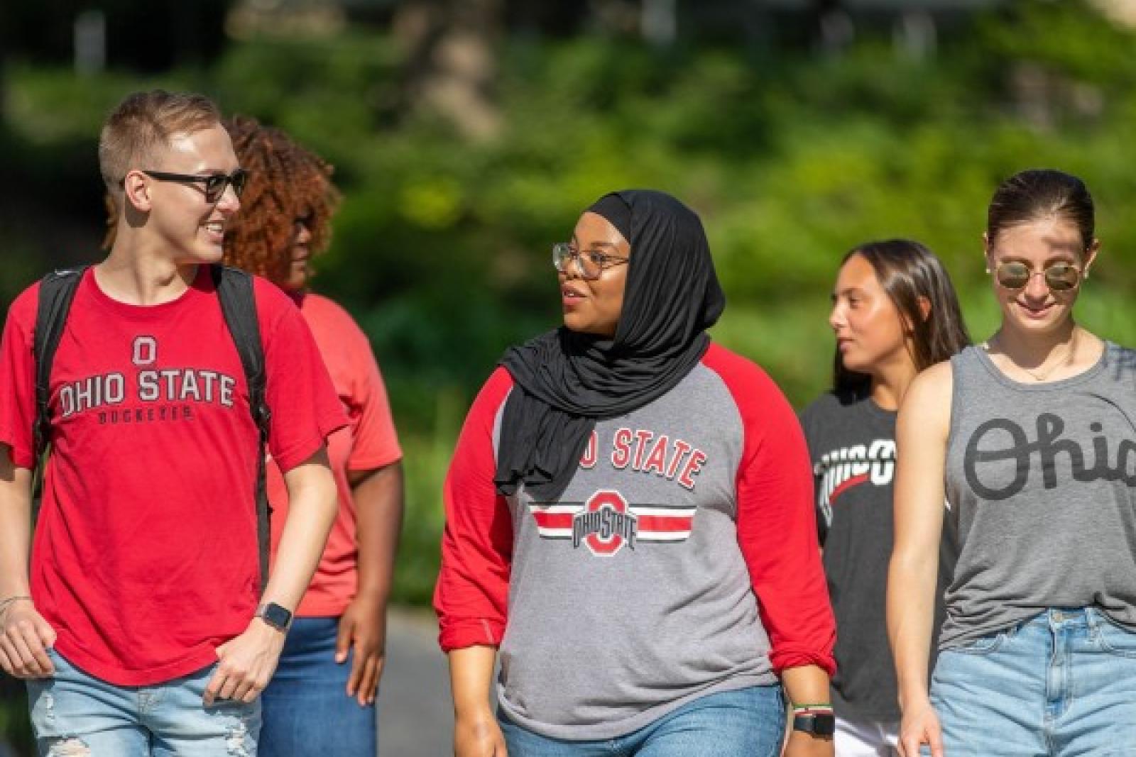 Photo of students walking