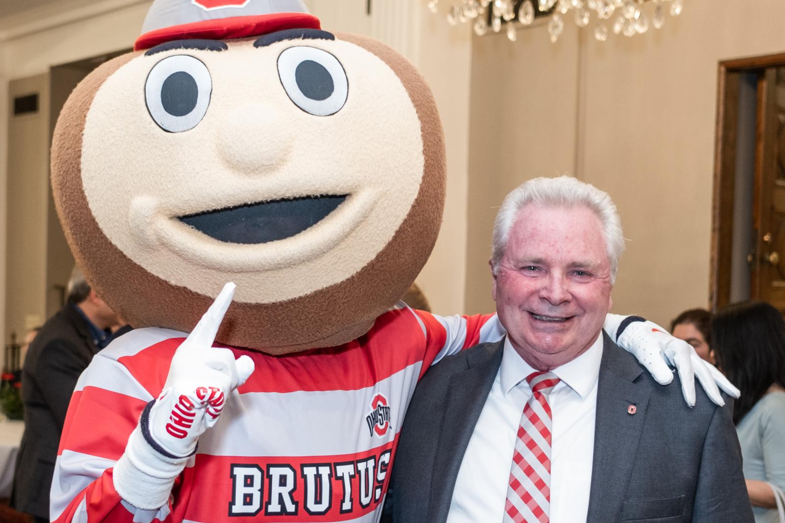 Dean Mann posing with Brutus